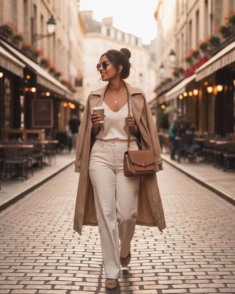 Styled city exploration outfit