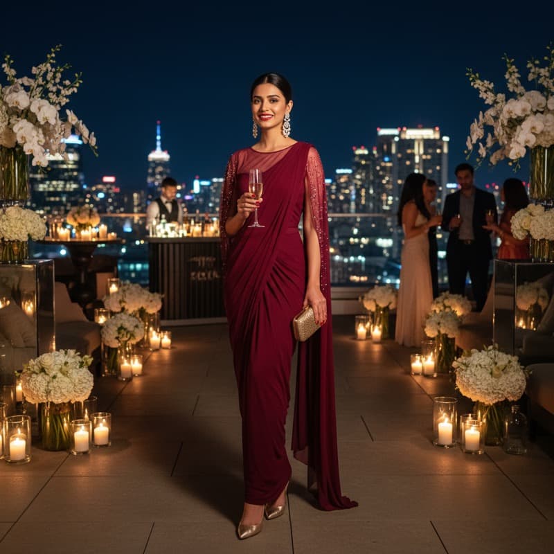Cocktail wedding guest outfit